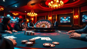 Experience the thrill of Daftar Modal138 at a luxurious casino poker table, where excitement meets elegance.