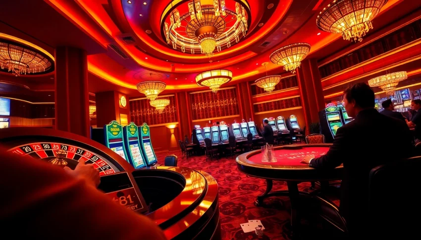 Players enjoying a thrilling roulette game at a luxurious casino with tt 88 themed decor.
