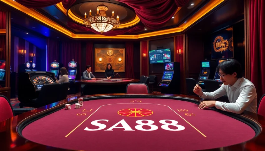 Experience thrilling gameplay at sa88 with vibrant casino tables and exciting betting action.