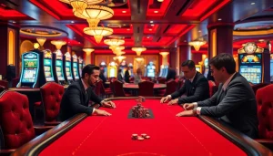 Experience high-stakes gameplay at tại i9bet with vibrant casino tables and exciting poker action.