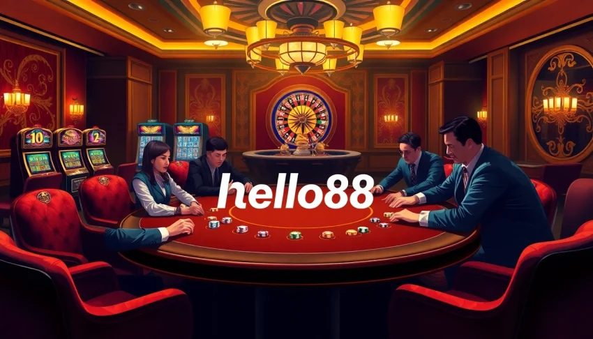 Engage in thrilling poker action at tại hello88 with luxurious casino ambiance and vibrant visuals.