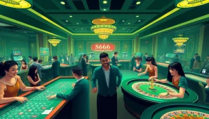 Online casino players enjoying games at S666.nyc, showcasing excitement and sophistication.