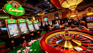 Experience the thrill of Luckywin with vibrant casino games and glamourous atmosphere.