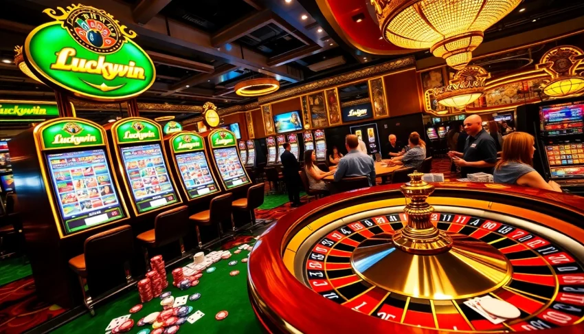 Experience the thrill of Luckywin with vibrant casino games and glamourous atmosphere.
