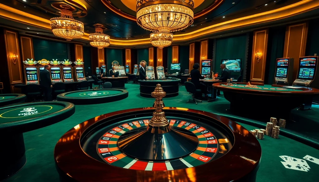 Experience the excitement of rikvip uy tín at a luxurious casino with roulette and poker.