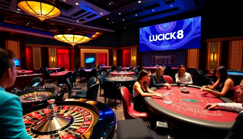 LUCK8 mang lại trải nghiệm casino ly kỳ với bàn poker và bánh xe roulette sống động.