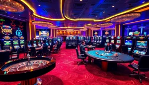 Vt88 nhà cái offers an exciting casino experience with bright slot machines and vibrant poker tables.