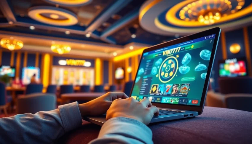 Experience the excitement of online gaming at vin777.gb.net with vibrant visuals of casino games.
