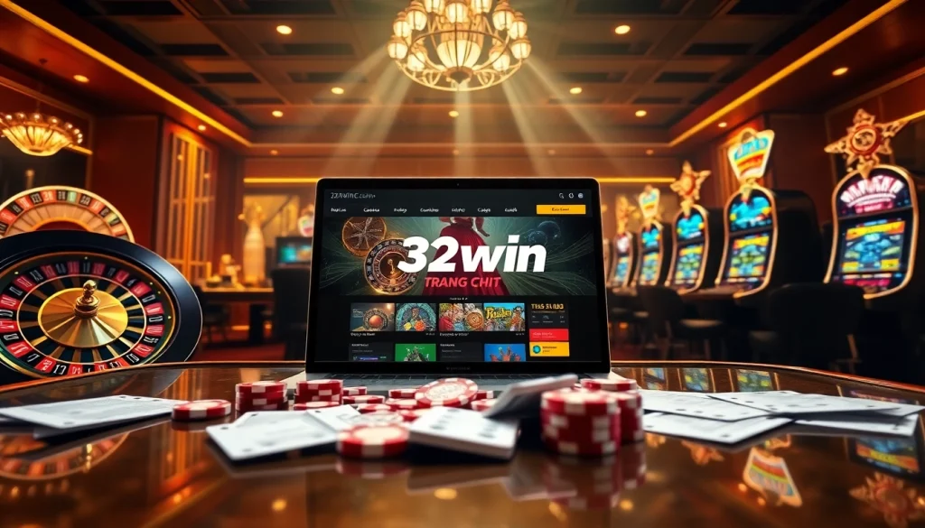 Experience the excitement of online betting at 32win trang chủ with vibrant casino visuals and engaging gameplay.