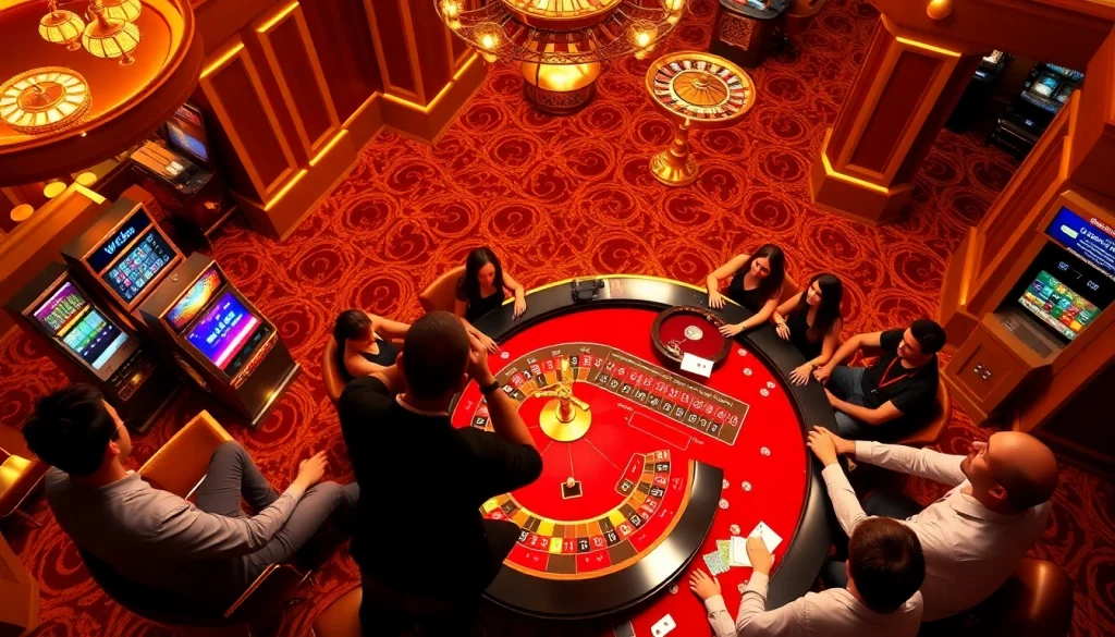 Experience the excitement of WW88 gaming with a vibrant casino scene featuring thrilling games.