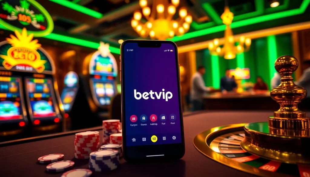 Trải nghiệm sự phấn khích khi cá cược với Ứng dụng BetVIP trên nền casino sang trọng.