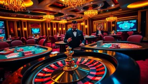 Players strategizing in a luxurious casino setting, revealing the hidden wiki dark web for a unique gambling experience.