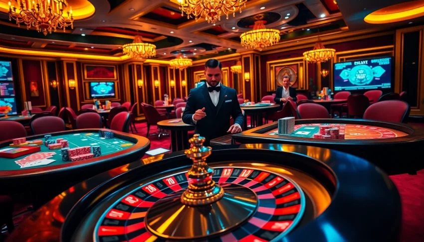 Players strategizing in a luxurious casino setting, revealing the hidden wiki dark web for a unique gambling experience.