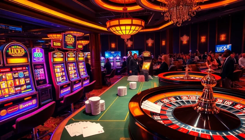 Trải nghiệm những màn chơi đầy kịch tính tại https://luck8.net với máy xèng sống động và các pha casino đầy hứng khởi.