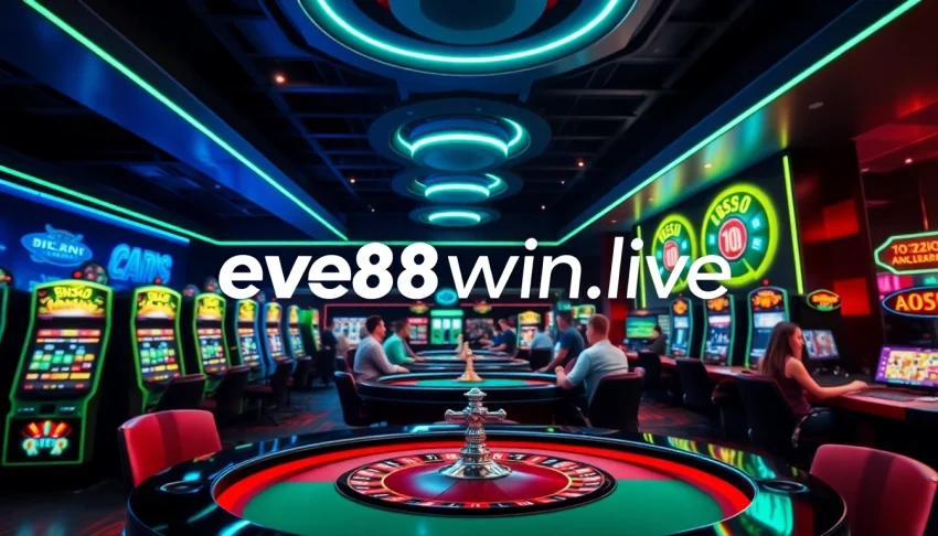 Experience the thrill of online gambling with ev88win.live featuring a vibrant casino atmosphere.