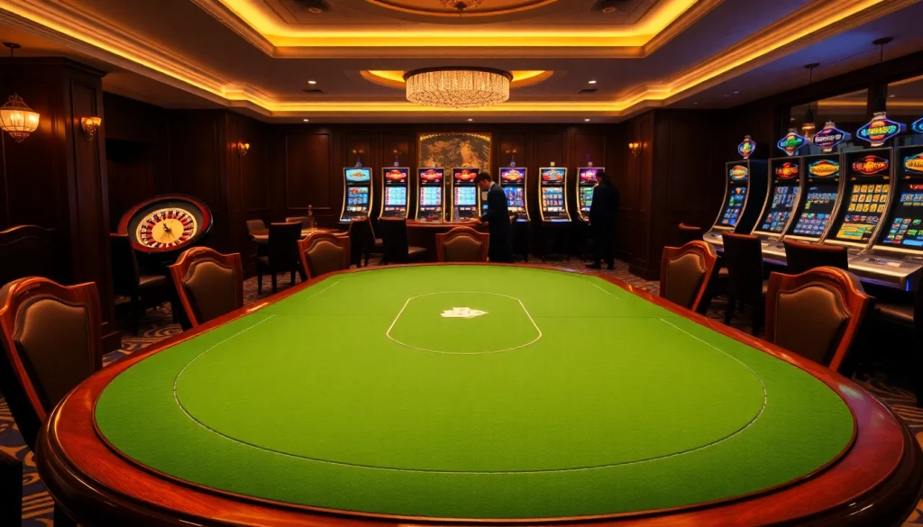 Experience the thrill of רמי אונליין at an upscale casino with poker, roulette, and slots.