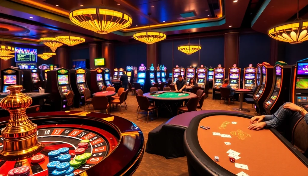 Experience gaming excitement with GO88 as players engage in thrilling casino games and vibrant slot machines.