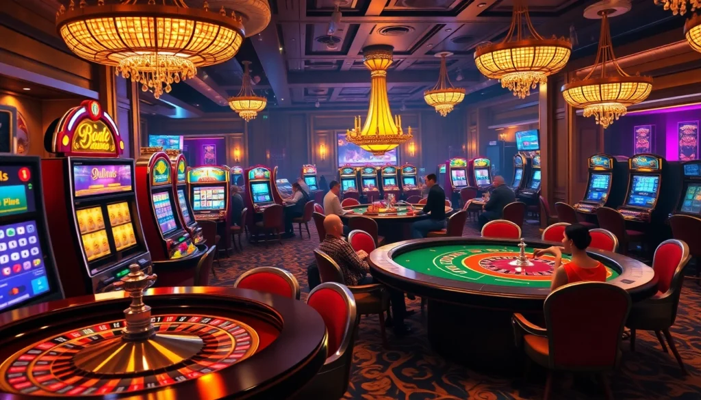 Engage with hidden wiki links in a luxurious casino environment, showcasing poker chips and slot machines.