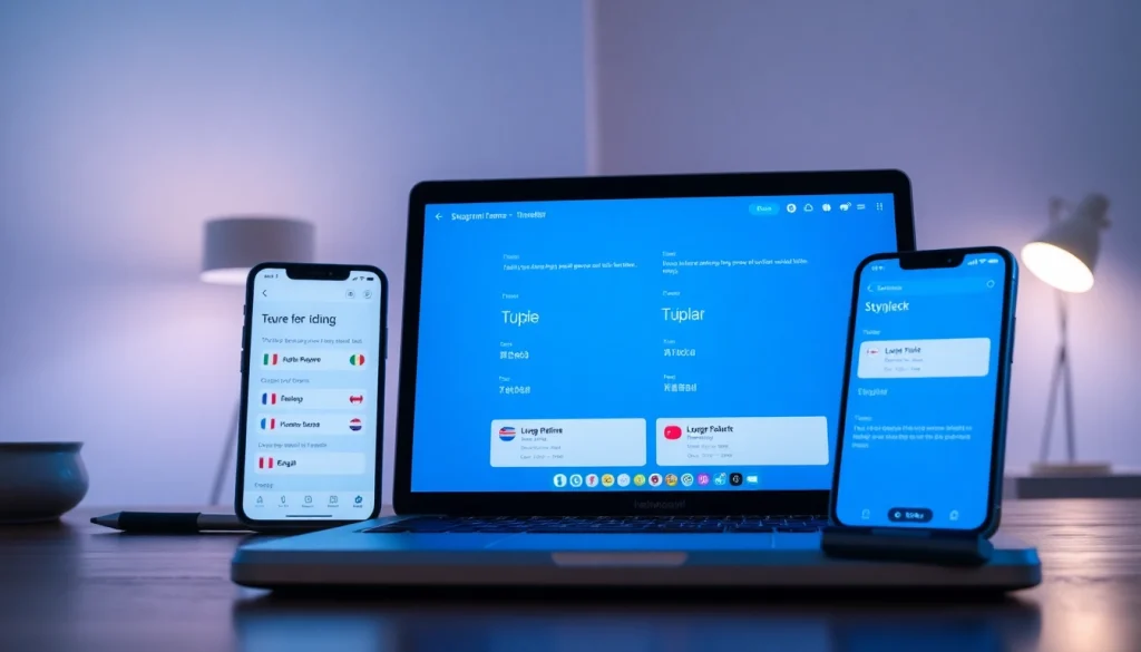 Dynamic translation interface of 有道翻译 showcasing features on modern devices.