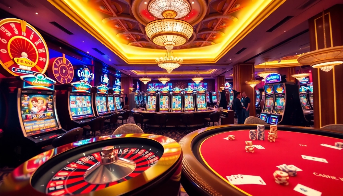 Pocket Game Soft gaming tables filled with colorful chips and high-quality slot machines.