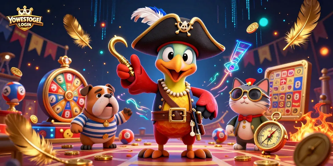 Engage with YOWESTOGEL LOGIN as a vibrant pirate-themed lottery adventure filled with colorful balls and interactive elements.