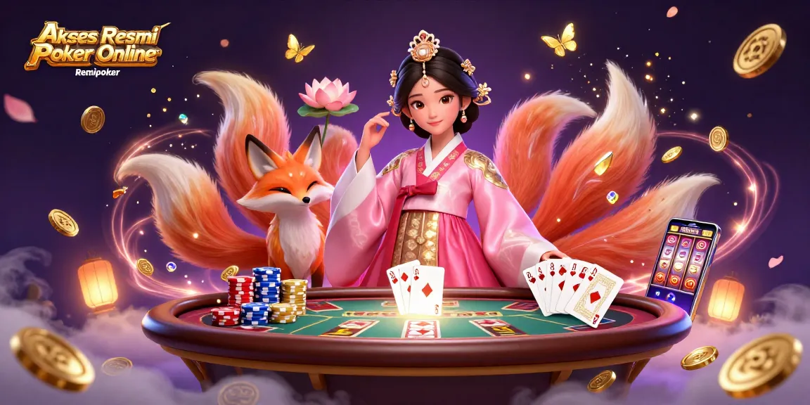 Experience the excitement of Akses Resmi Poker Online Remipoker with vibrant illustrated scenes.