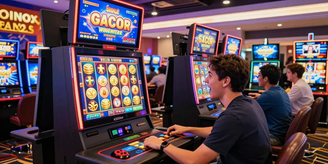 Players enjoying slot gacor games in a vibrant online casino atmosphere, highlighting community and excitement.