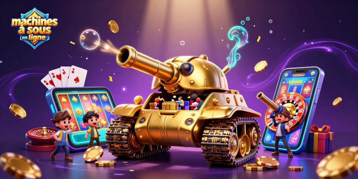 Jouez aux machines à sous en ligne avec ce tank à insecte doré, des confettis et des jetons s'éparpillant.