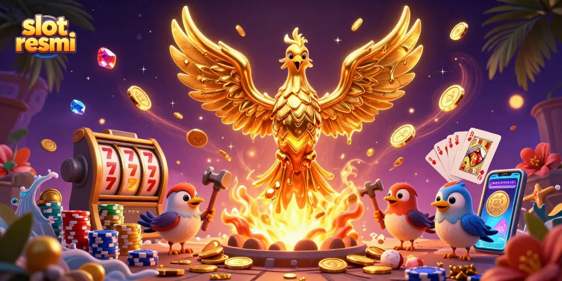 Engage with slot resmi through cascading treasures, golden phoenix and vibrant casino elements.