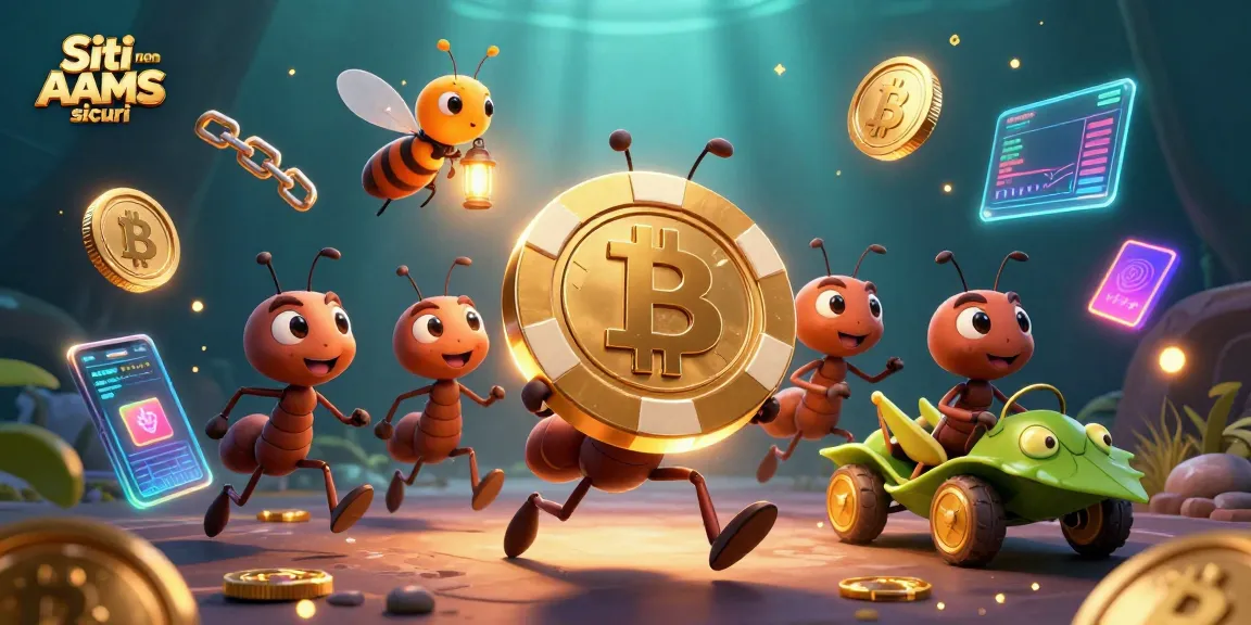 Gioca nei Siti non AAMS sicuri con questa illustrazione dell'azzardo e delle criptovalute.