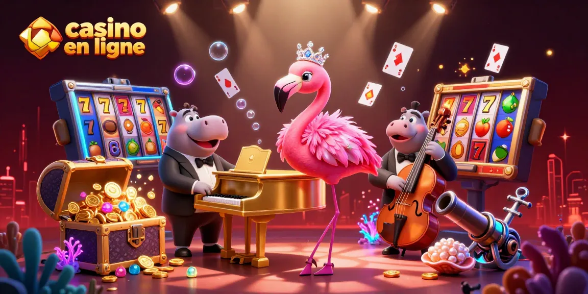 Des jeux immersifs de casino en ligne avec des personnages animés et des éléments festifs.