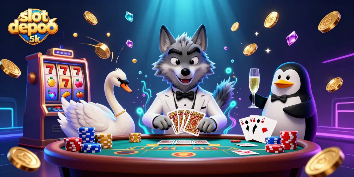 Spin the reels at slot depo 5k to uncover dazzling jackpots and thrilling wins in this vibrant casino scene.
