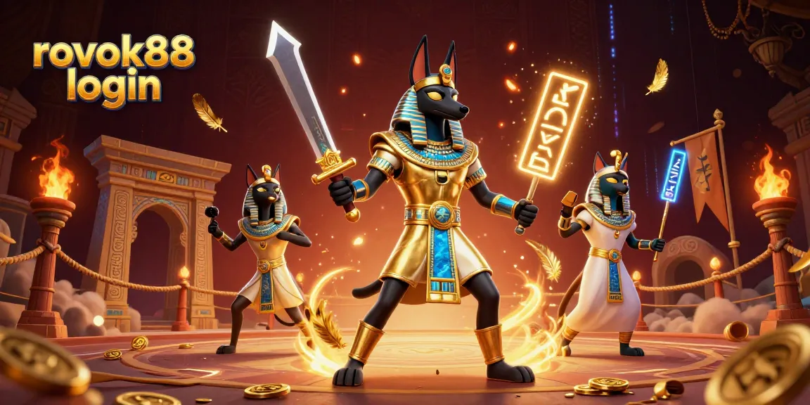 Experience the excitement of rokok88 login with 3D characters and casino elements in a dynamic scene.