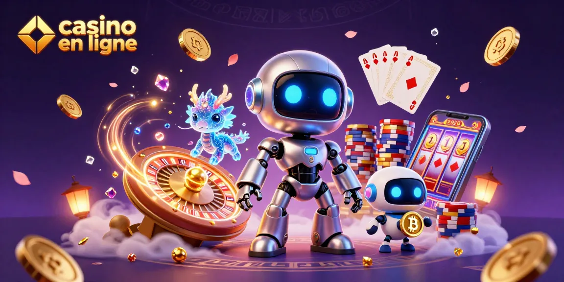 jouez à des jeux captivants de casino en ligne entouré d'un robot cybernétique et un dragon holographique
