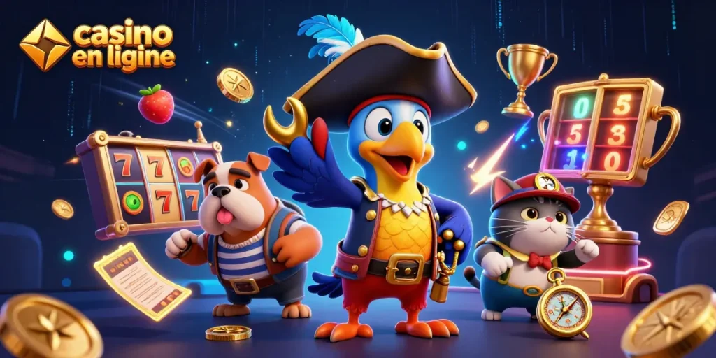 Obtenez de grands gains au casino en ligne avec un pirate et des éléments de jeu amusants.
