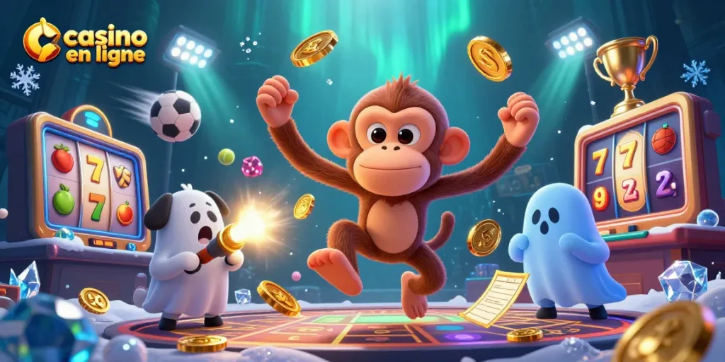 Découvrez un casino en ligne hanté avec un singe farceur et un chiot chasseur de fantômes.