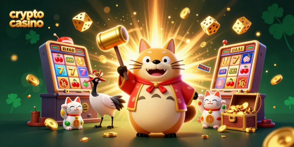Gioca nel crypto casino mentre il tanuki fortunato e i gatti maneki-neko portano vincite!