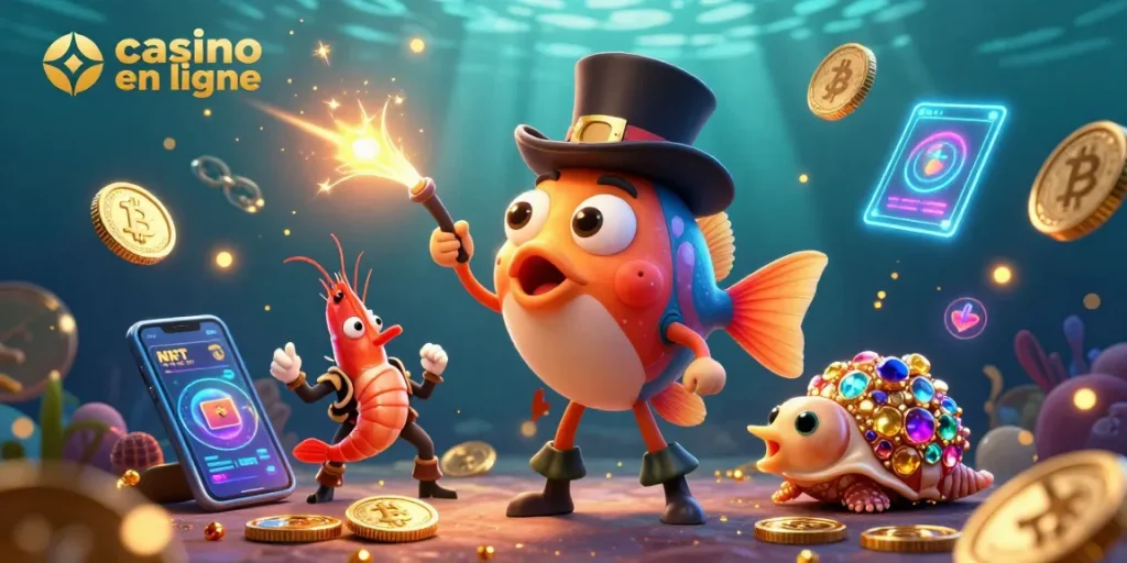 Attirez les jackpots avec le casino en ligne et un décor sous-marin fascinant.