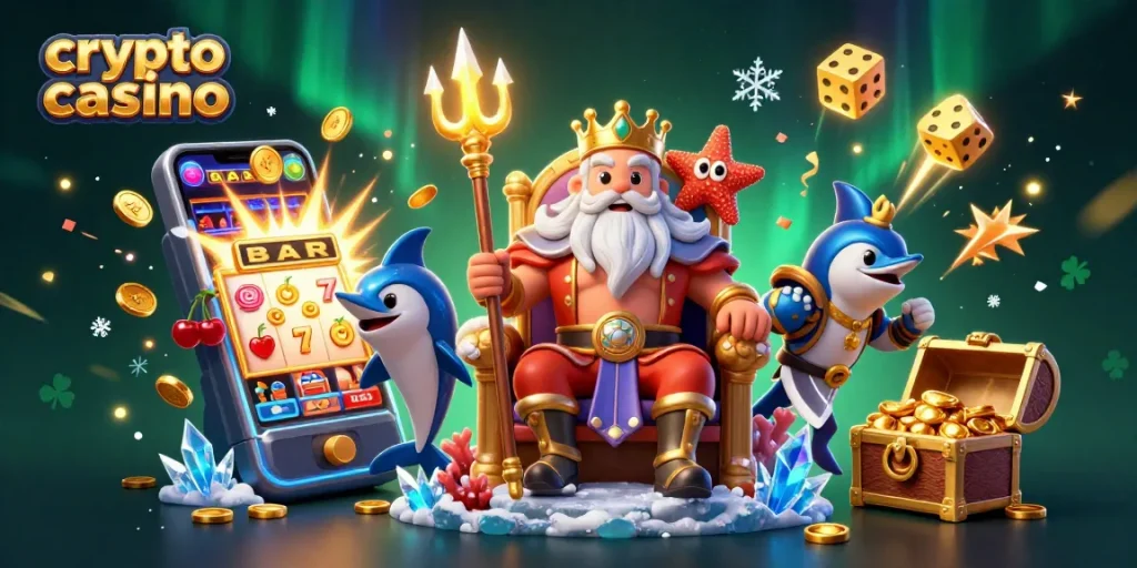 Les joueurs profitent d'une ambiance immersive dans un crypto casino rempli de trésors et de jeux passionnants.