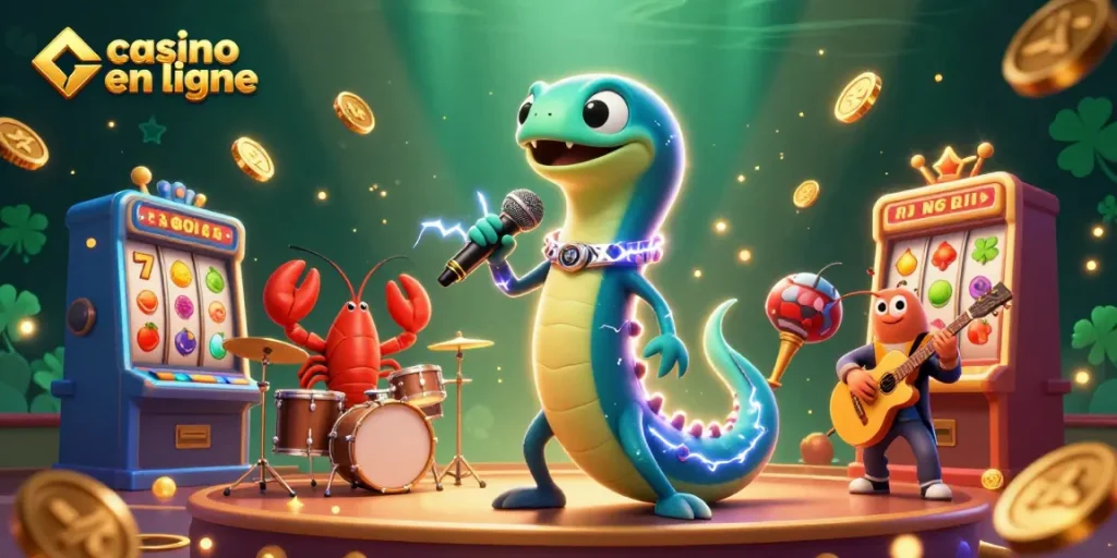 Découvrez un spectacle fascinant au casino en ligne avec un anguille DJ et ses musiciens sous-marins.