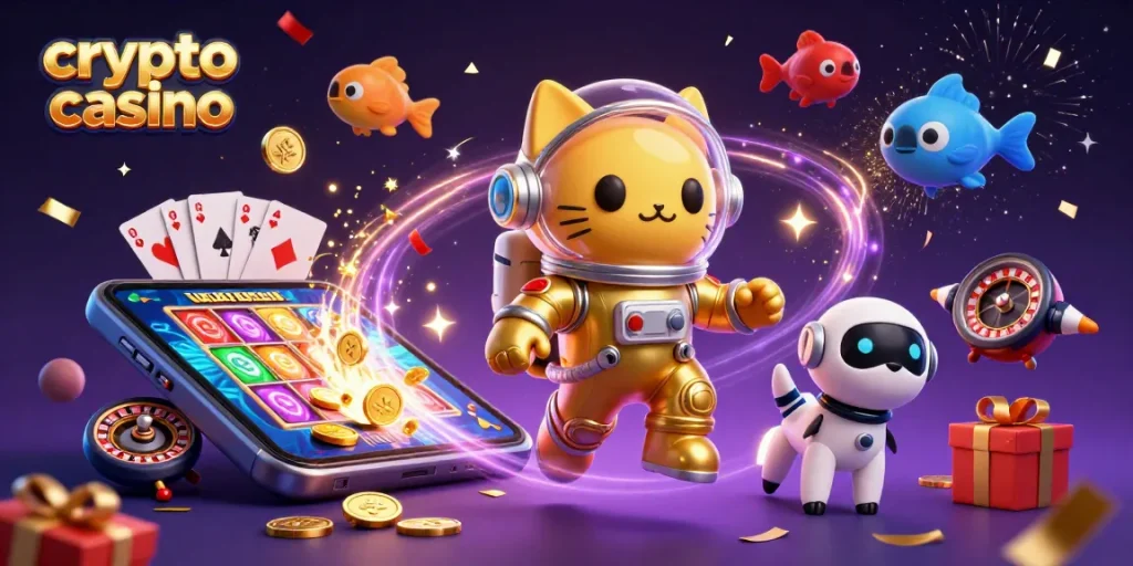 Gioca nei migliori crypto casino con un astronauta felino e il suo compagno robotico.