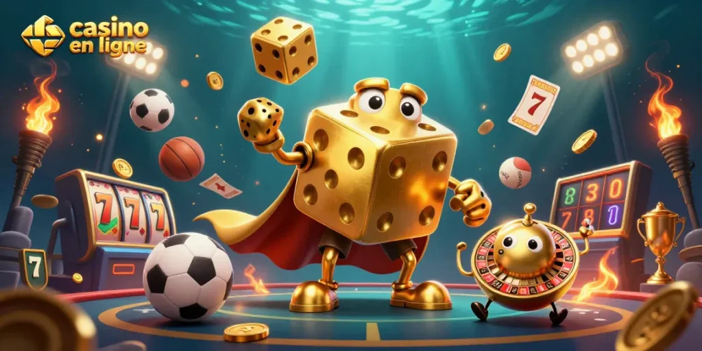 Casino en ligne : Jouez avec de superbes dés en or et des éléments de jeux dynamiques