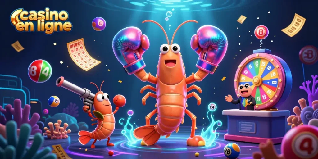 Profitez de jeux captivants au casino en ligne avec des personnages marins animés.